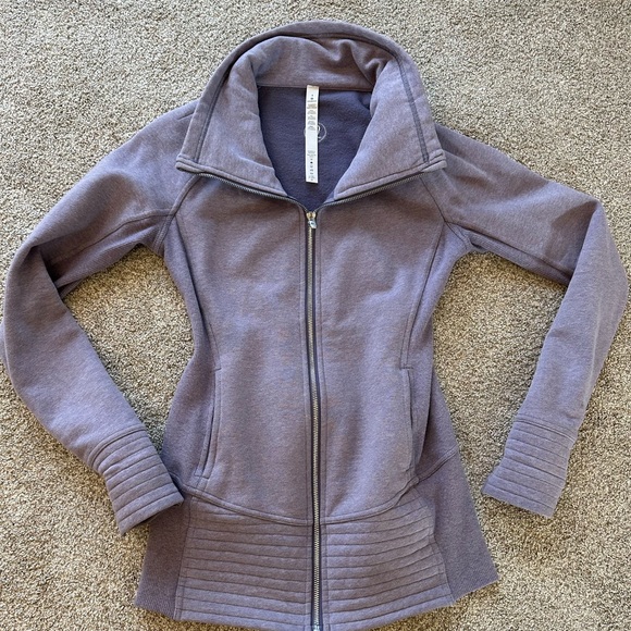Lululemon long radiant zip up purple - Picture 5 of 7